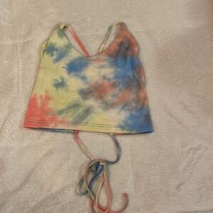 Rainbow ombré crop top